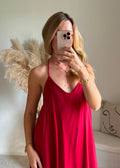 Robe Maxi à Bretelles - Rose