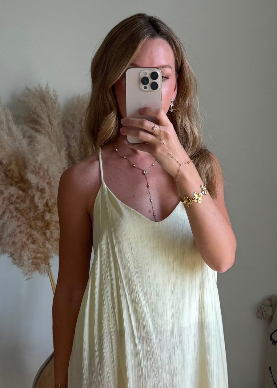 Robe Maxi à Bretelles - Blanc