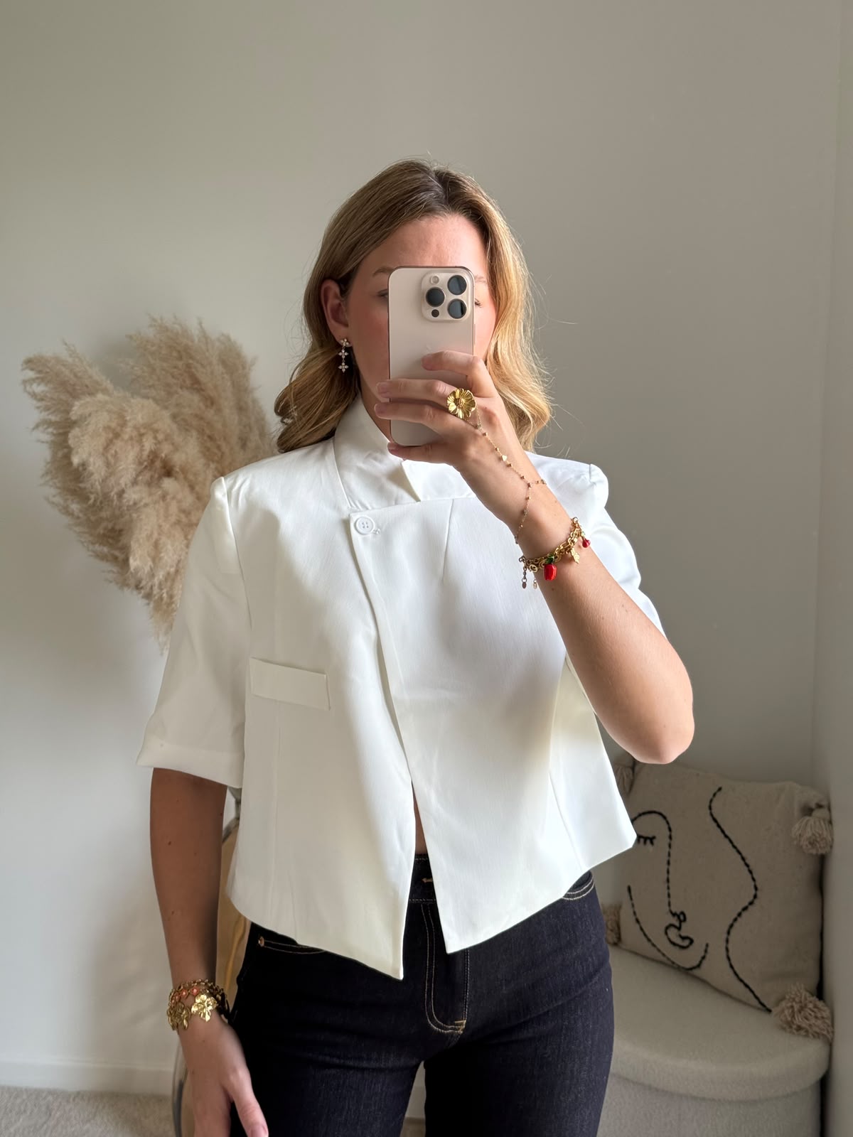 Veste Tailleur Courte - Blanc