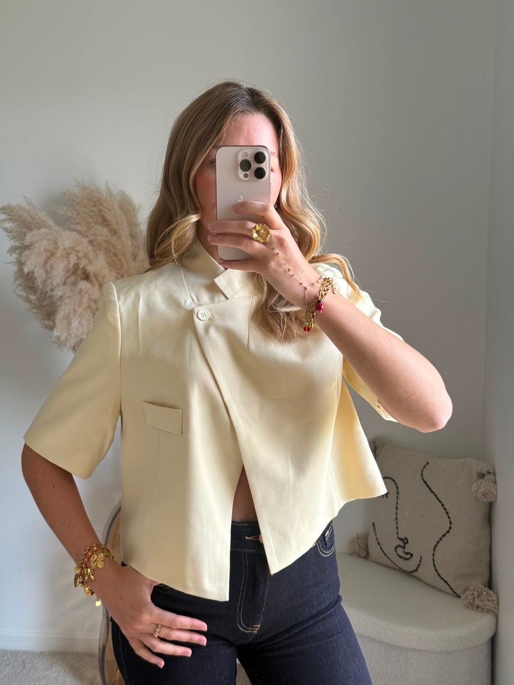 Veste Tailleur Courte - Jaune