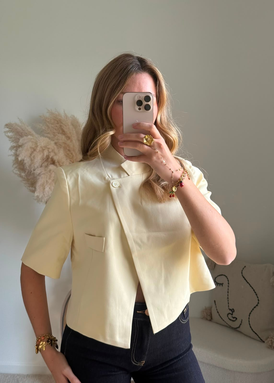 Veste Tailleur Courte - Jaune