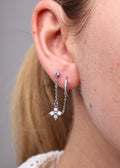 Boucle d'Oreille Double "Éclat Floral"