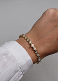 Bracelet rigide à motifs trèfles Blancs