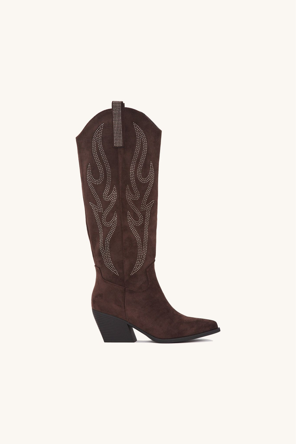 Bottes de cowboy en daim marron