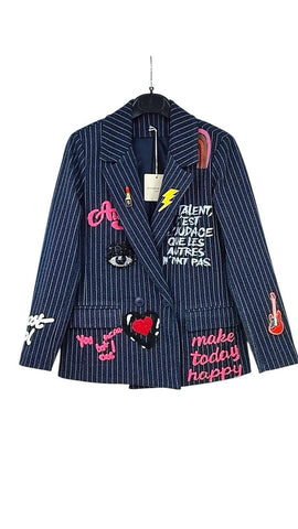 BLAZER STRUCTURÉ bleu