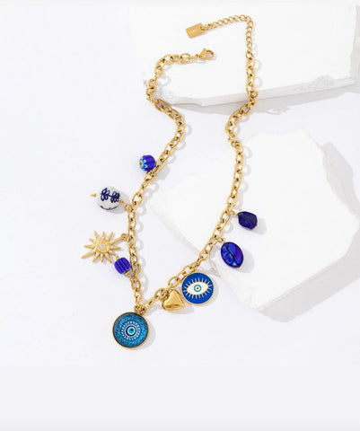 Collier Charms 'L'Œil de Capri'