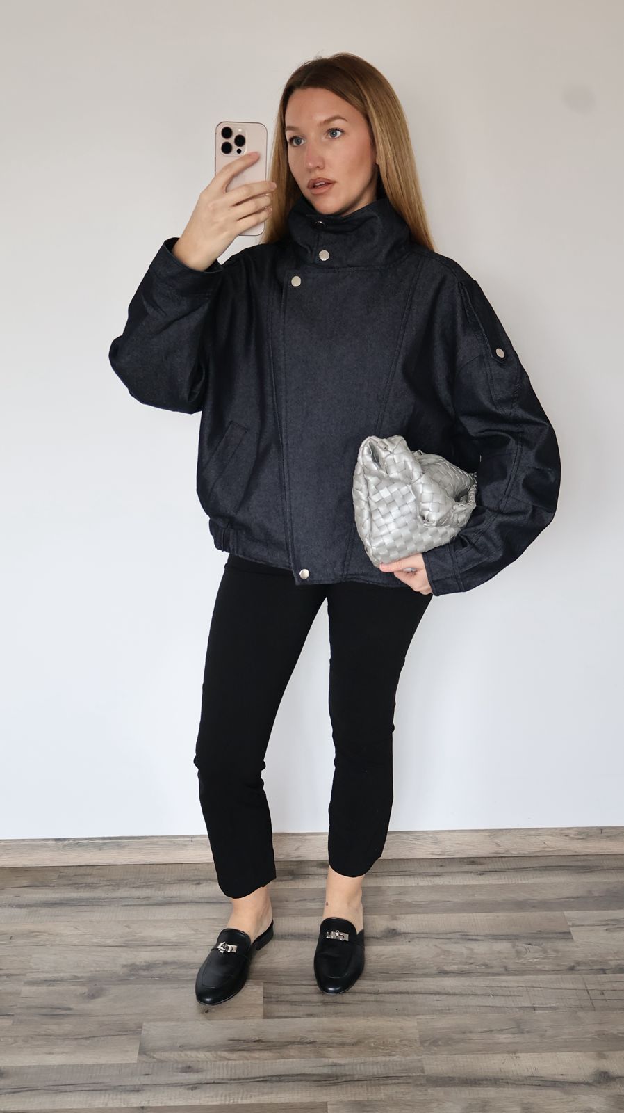 Veste Bomber en Denim Sculptural