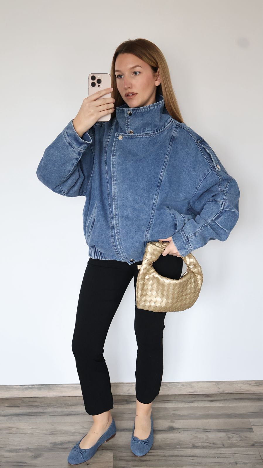 Veste Bomber en Denim Sculptural