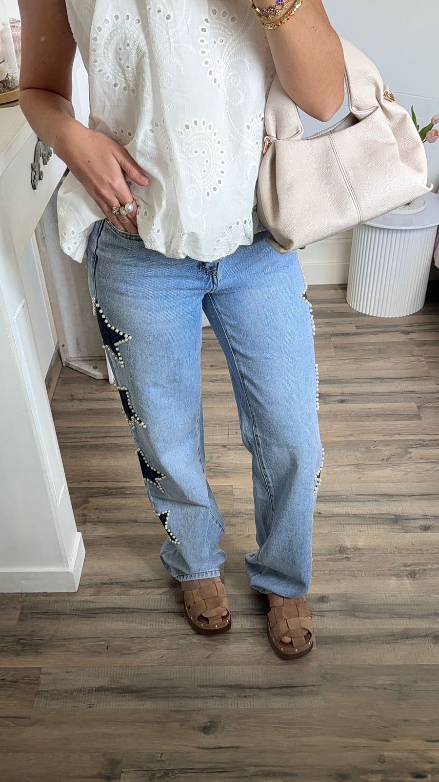 Jean Wide Leg "Starry Night"