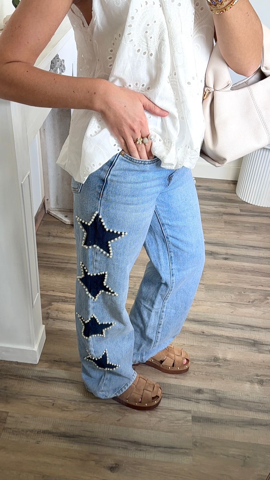 Jean Wide Leg "Starry Night"