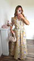 Robe chemise longue à imprimé floral