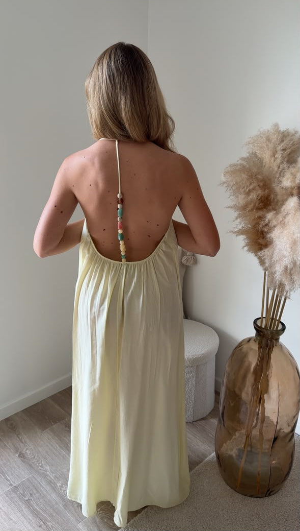 Robe Maxi à Bretelles - Blanc