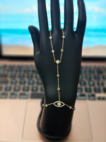 Chaîne de main avec motif œil