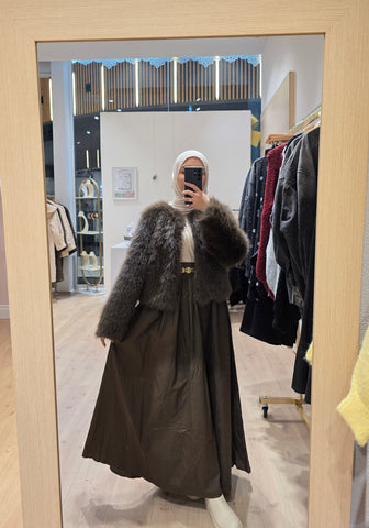 Veste fausse fourrure