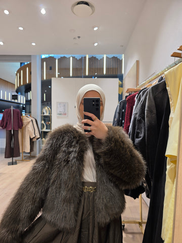 Veste fausse fourrure