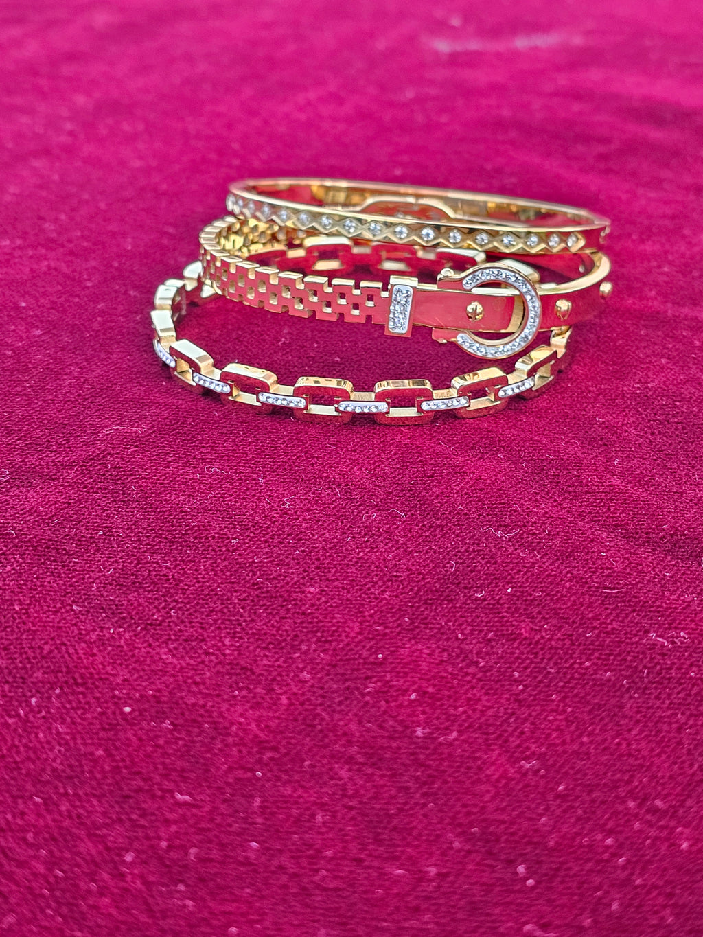 Lot de 3 bracelets en acier inoxydable