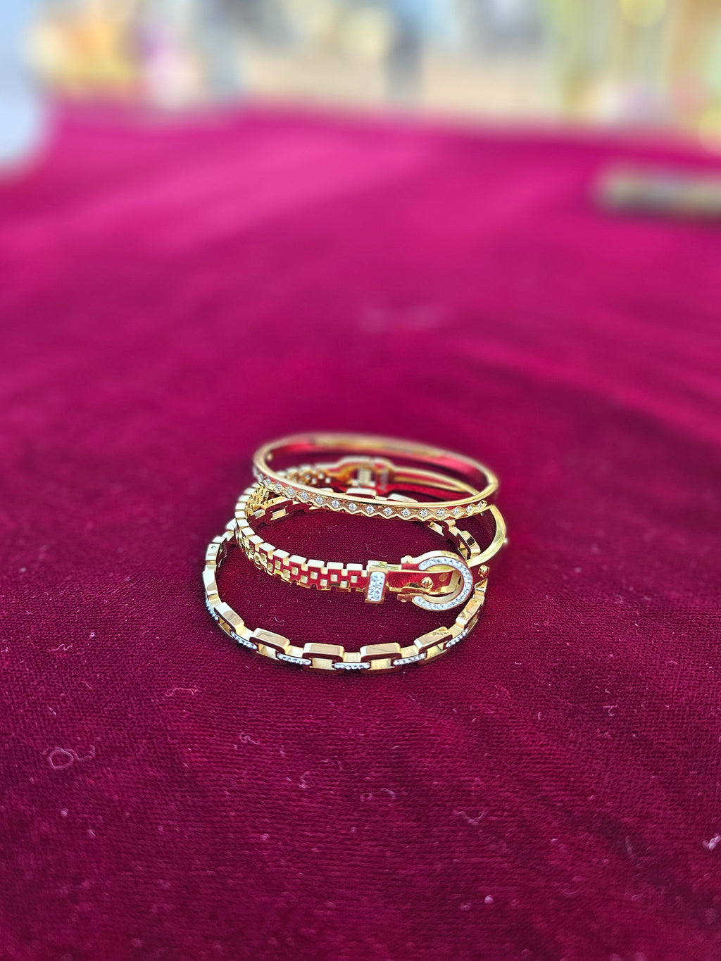 Lot de 3 bracelets en acier inoxydable