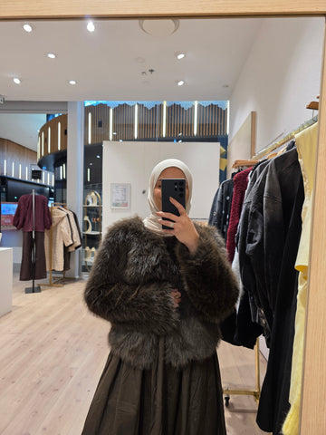 Veste fausse fourrure